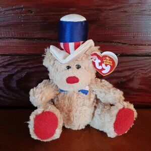 Ty Beanie Baby "Independence" - (Bear Red version 2006) Patriotic